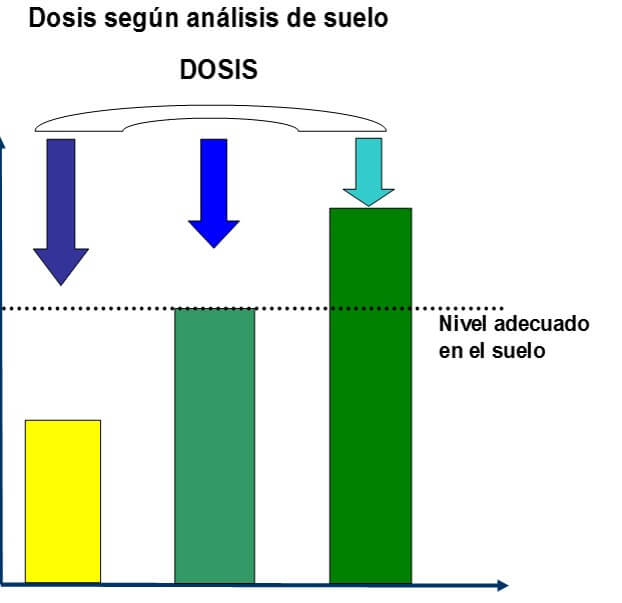 Clasificación de nutrientes, según su nivel en el suelo. 